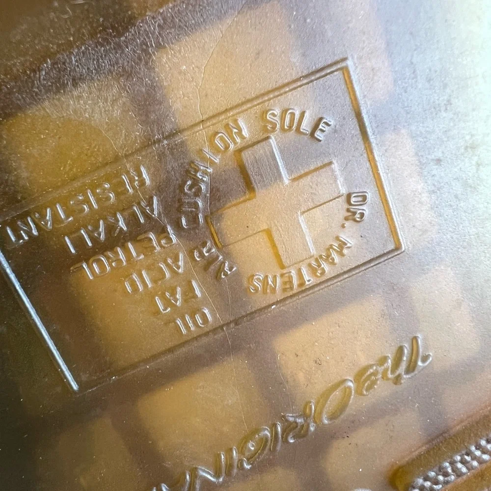 Dr. Martens Triumph Waxed Brown Floral Combat Boots - Picture 4 of 9